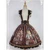 Steampunk Cat Series Cat Ears Collar Brown Punk Lolita Shoulder Straps Skirt