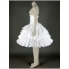 White Cute Lace Ruffles Cotton Lolita Skirt