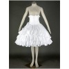 White Cute Lace Ruffles Cotton Lolita Skirt