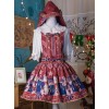 The Royal Teddy Bear Band Sweet Lolita Shoulder Straps Hooded Skirt