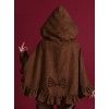 Halloween Brown And Black Suede Gothic Lolita Cloak