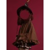 Halloween Brown And Black Suede Gothic Lolita Cloak