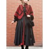 Halloween Vampire V-shaped Collar Black Lace Red Gothic Lolita Cloak