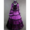 Matte Satin Lace Gothic Lolita Prom Dress