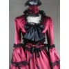 Matte Satin Lace Gothic Lolita Prom Dress