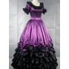 Palace Style Black Ruffles Lolita Prom Dress (Extra Large)