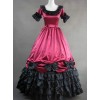 Palace Style Black Ruffles Lolita Prom Dress (Extra Large)