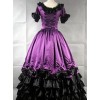 Palace Style Black Ruffles Lolita Prom Dress (Extra Large)