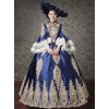 Palace Style Navy Blue Elegant Classic Lolita Prom Long Dress