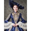 Palace Style Navy Blue Elegant Classic Lolita Prom Long Dress