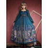 Surface Spell Rosary Printing High Waist Lolita Long Sleeve Dress