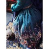 Surface Spell Rosary Printing High Waist Lolita Long Sleeve Dress