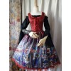 Surface Spell Rosary Printing High Waist Lolita Long Sleeve Dress