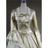 Victorian Palace Style Champagne Bowknot White Lace Lolita Prom Dress