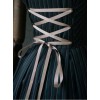 Retro Color Striped Waist Cotton Vest Skirt