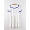 Navy Style Loose Short Sleeve School Lolita Dress