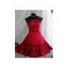 Red Sleeveless Bow Preppy Style Cotton Lolita Dress