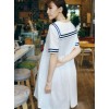 Navy Style Loose Short Sleeve School Lolita Dress