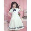 White Lapel Short Sleeve School Lolita Dress