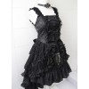 Black Sleeveless Halter Gothic Punk Lolita Dress