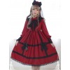 Devil's Wing Red Long Sleeve Gothic Lolita Dress