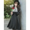 Little Stand Collar Concise Gothic Lolita Long Sleeve Dress