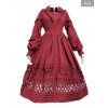 Lovely Long Sleeves Red Bow Cotton Lolita Dress