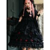 Swan Lake Series Lace Gothic Lolita Short Sleeve Dress