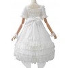 Swan Lake Series Lace Gothic Lolita Short Sleeve Dress