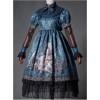 The Broken Doll Indigo Cuff Sleeve Lolita OP