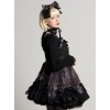 Black Chiffon Lace-up Gothic Lolita Sling Dress