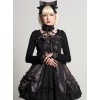 Black Chiffon Lace-up Gothic Lolita Sling Dress