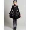 Black Chiffon Lace-up Gothic Lolita Sling Dress