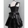 Black Chiffon Lace-up Gothic Lolita Sling Dress