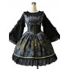 Black Grey Meteorite Magic Printed  Lolita Dress