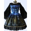 Black Grey Meteorite Magic Printed  Lolita Dress