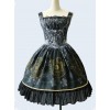 Black Grey Meteorite Magic Printed  Lolita Dress