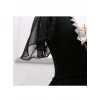 Black Short Sleeves Crucifix Embroidery Gothic Lolita Dress