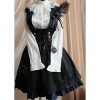 Black Stylish 100% Cotton Women Lolita Dress