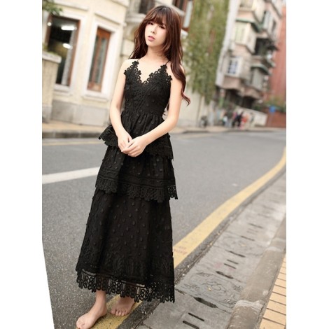 Cotton Backless Sexy Gothic Lolita Sling Dress