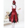 Cross Witch Gothic Lolita Black Or Red Dress And Shirt And Hat Set