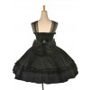 Dream Alice Cute Rabbit Black Gothic Lolita Sling Dress