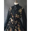 Elegant Black Flowers V Collar Lolita Vest Dress