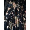 Elegant Black Flowers V Collar Lolita Vest Dress