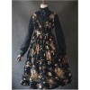 Elegant Black Flowers V Collar Lolita Vest Dress