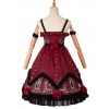 The Split Love Series Rose Gothic Lolita Red Sling Dress