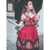 The Split Love Series Rose Gothic Lolita Red Sling Dress