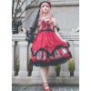 The Split Love Series Rose Gothic Lolita Red Sling Dress