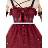 The Split Love Series Rose Gothic Lolita Red Sling Dress