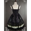 Bowknot Decorated Neckline Wide  Straps Lolita JSK / Jumper Skirt with Tulle Overlay - Arabian Nights by Souffle Song